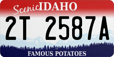 ID license plate 2T2587A