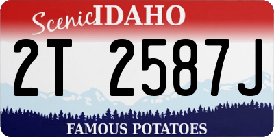 ID license plate 2T2587J
