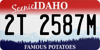 ID license plate 2T2587M