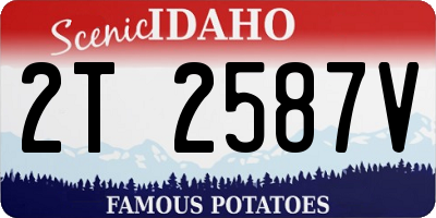 ID license plate 2T2587V