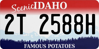 ID license plate 2T2588H