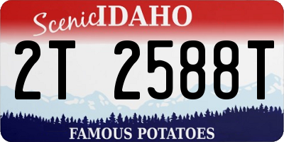 ID license plate 2T2588T