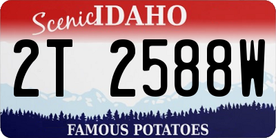 ID license plate 2T2588W
