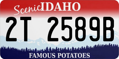 ID license plate 2T2589B
