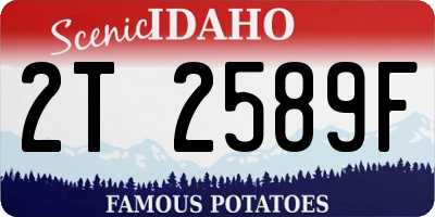 ID license plate 2T2589F