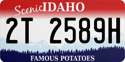 ID license plate 2T2589H