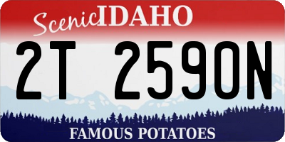 ID license plate 2T2590N