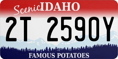 ID license plate 2T2590Y