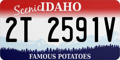 ID license plate 2T2591V
