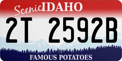 ID license plate 2T2592B