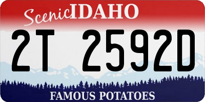 ID license plate 2T2592D