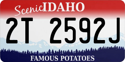 ID license plate 2T2592J