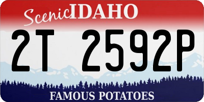 ID license plate 2T2592P