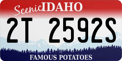 ID license plate 2T2592S