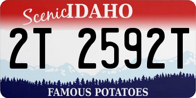 ID license plate 2T2592T