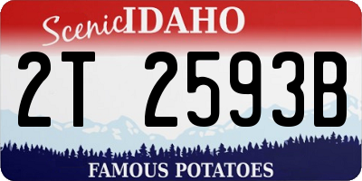 ID license plate 2T2593B
