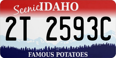 ID license plate 2T2593C