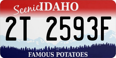 ID license plate 2T2593F