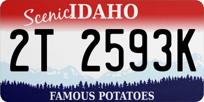 ID license plate 2T2593K