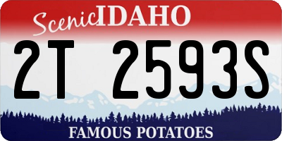ID license plate 2T2593S