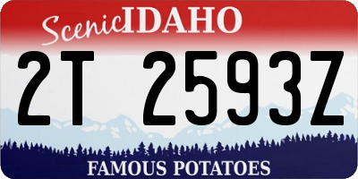 ID license plate 2T2593Z