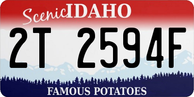 ID license plate 2T2594F