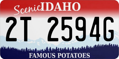 ID license plate 2T2594G