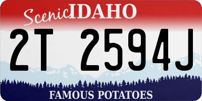 ID license plate 2T2594J