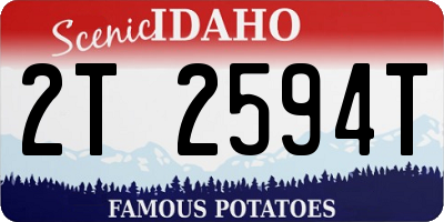 ID license plate 2T2594T