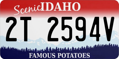 ID license plate 2T2594V