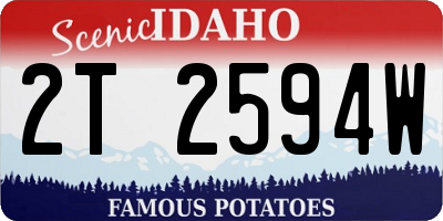 ID license plate 2T2594W