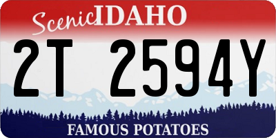 ID license plate 2T2594Y