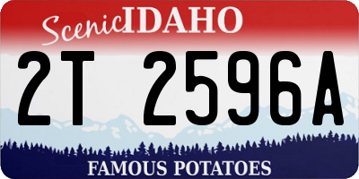 ID license plate 2T2596A