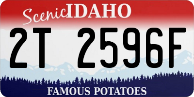 ID license plate 2T2596F