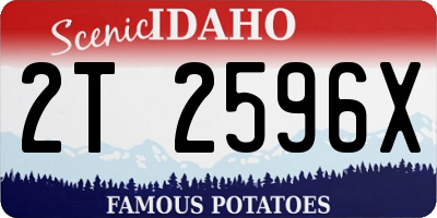 ID license plate 2T2596X