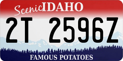 ID license plate 2T2596Z