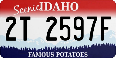 ID license plate 2T2597F