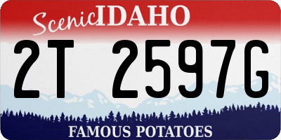 ID license plate 2T2597G