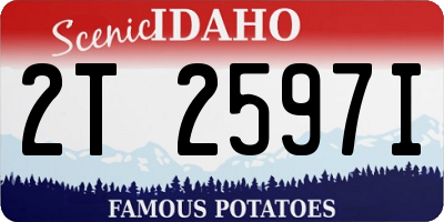 ID license plate 2T2597I