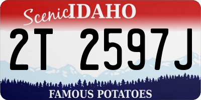 ID license plate 2T2597J