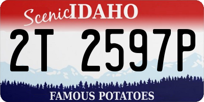 ID license plate 2T2597P