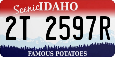 ID license plate 2T2597R