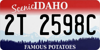 ID license plate 2T2598C