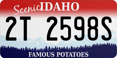 ID license plate 2T2598S