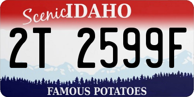 ID license plate 2T2599F