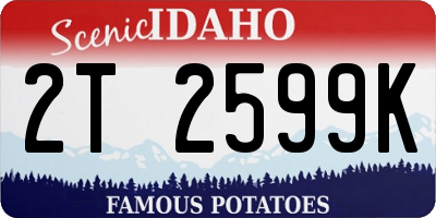 ID license plate 2T2599K