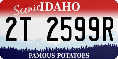 ID license plate 2T2599R