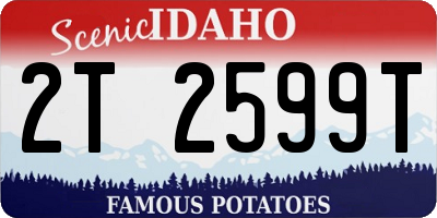 ID license plate 2T2599T