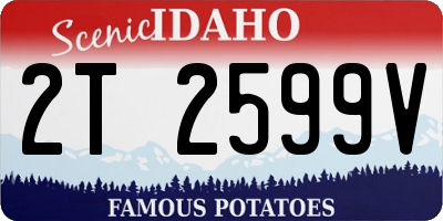 ID license plate 2T2599V