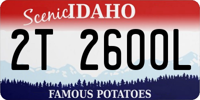ID license plate 2T2600L